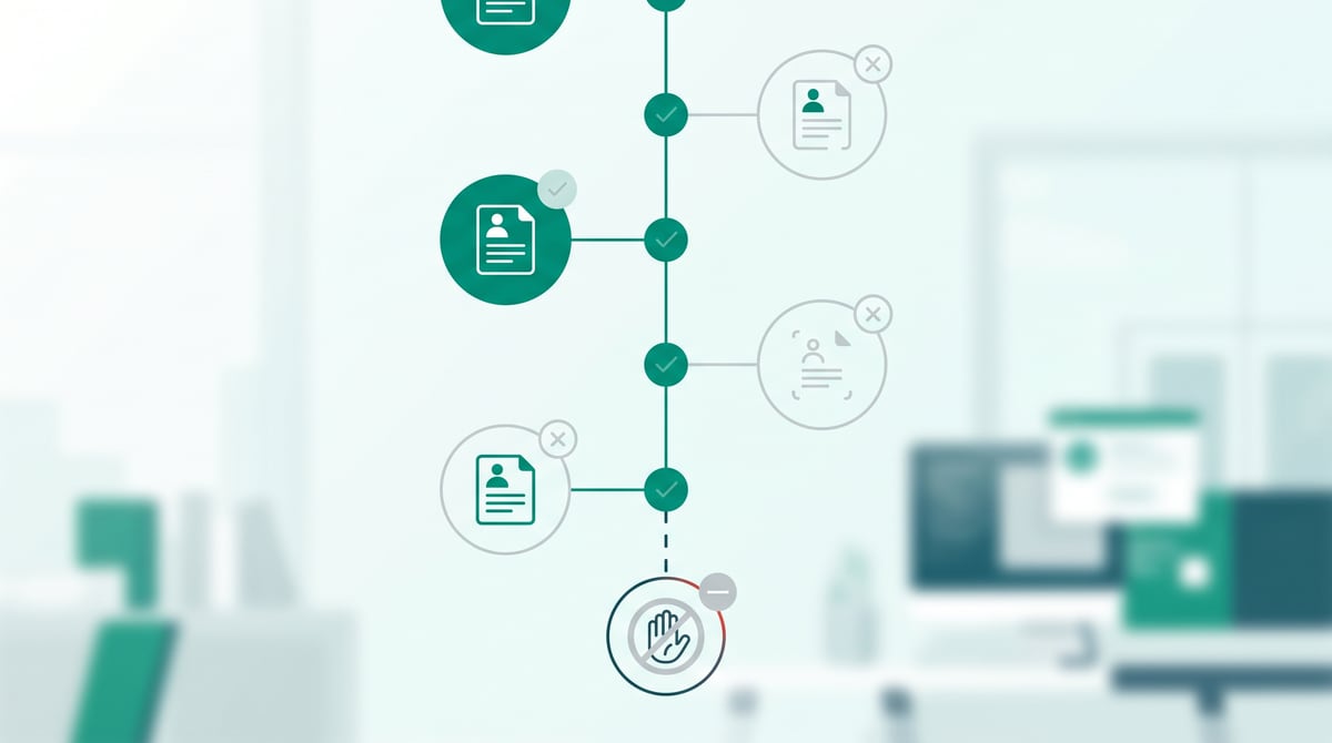 Bank onboarding checklist where missing KYC items lead to rejection