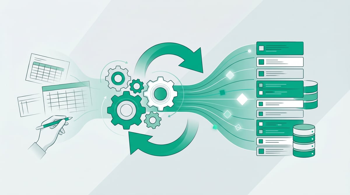 Manual spreadsheet workflows giving way to a connected, automated accounting system